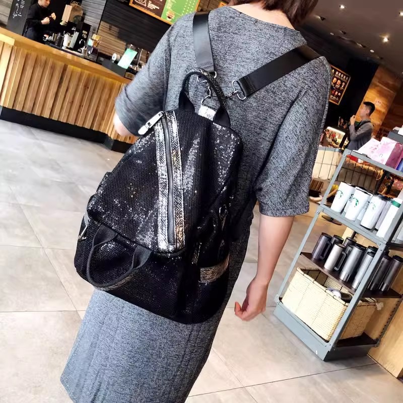 Luxury Bags Quality - حقائب ظهر من الترتر النايلون للنساء
