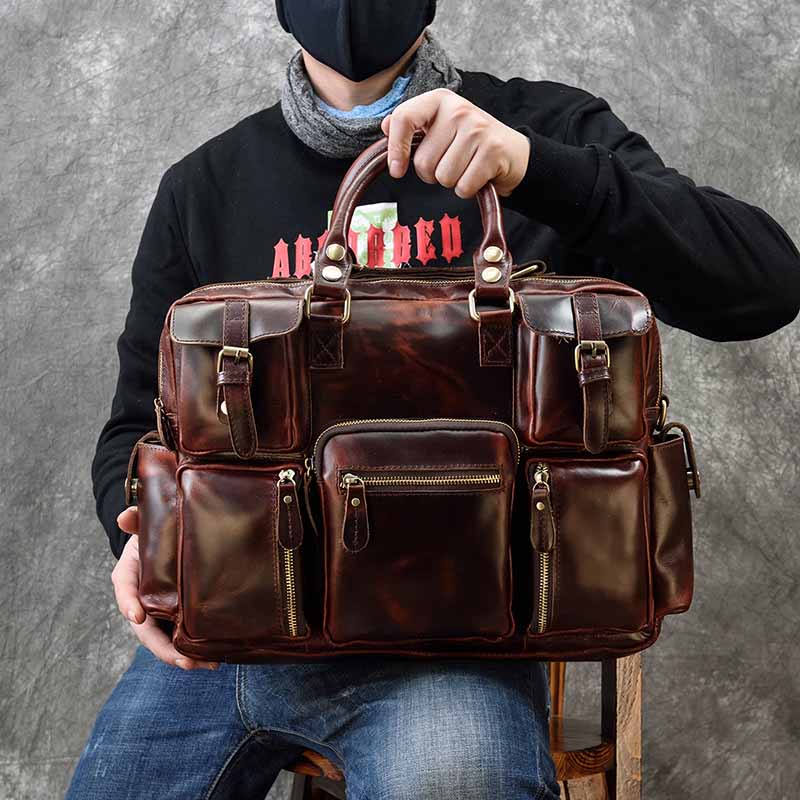 Laptop Bag Leather 15 - حقيبة رجالي صغيرة من الجلد الطبيعي