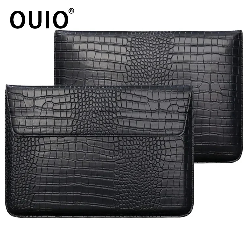 Laptop Bag Leather 15 - حافظة كمبيوتر محمول من جلد التمساح