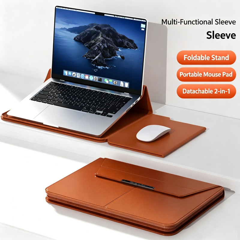 Laptop Bag Leather 15 - حافظة لابتوب مقاس 13-14/15-16 بوصة، تغلق