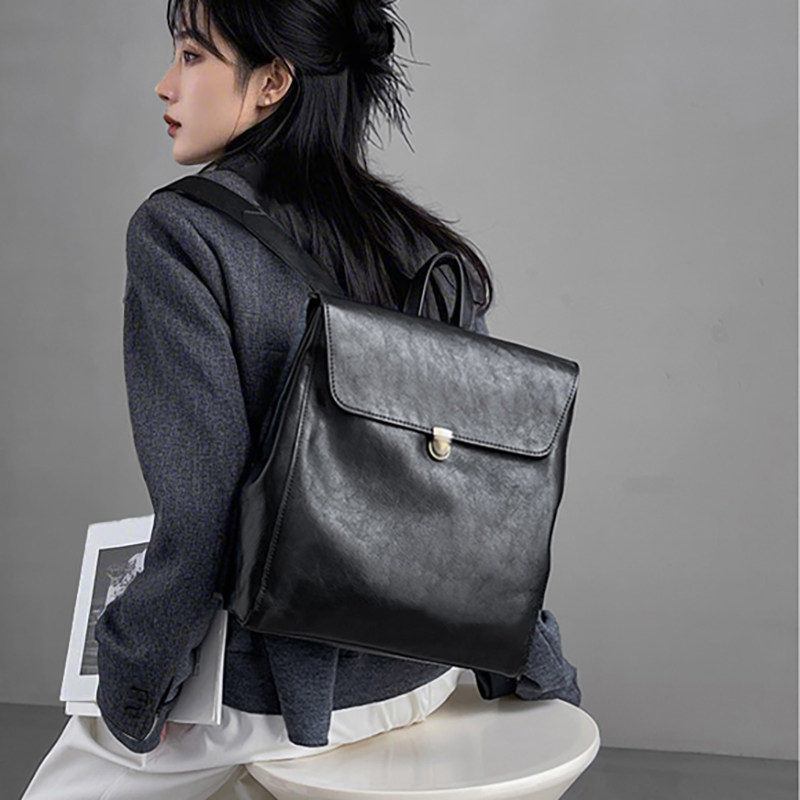Luxury Bags Quality - حقيبة ظهر من الجلد الطبيعي ذات