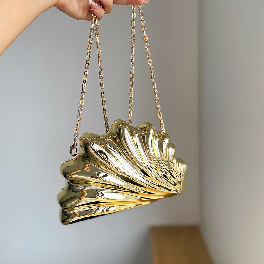 Mini Bag Evening Clutch - حقيبة يد مسائية ذهبية وفضية بتصميم