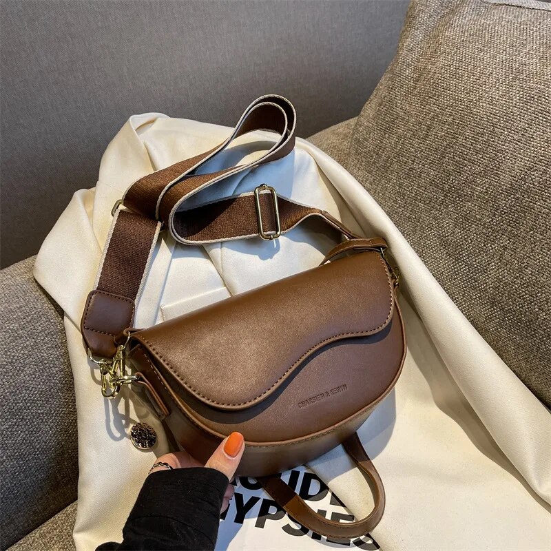 Luxury Bags Without Logo - المرأة خمر بلون رفرف صغير السرج