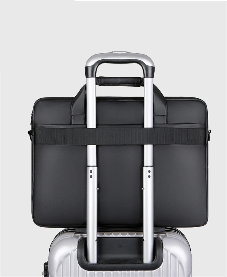 حقيبة كتف من الجلد الصناعي PU  - مراجعة Laptop Bag Leather 15 وسعره
