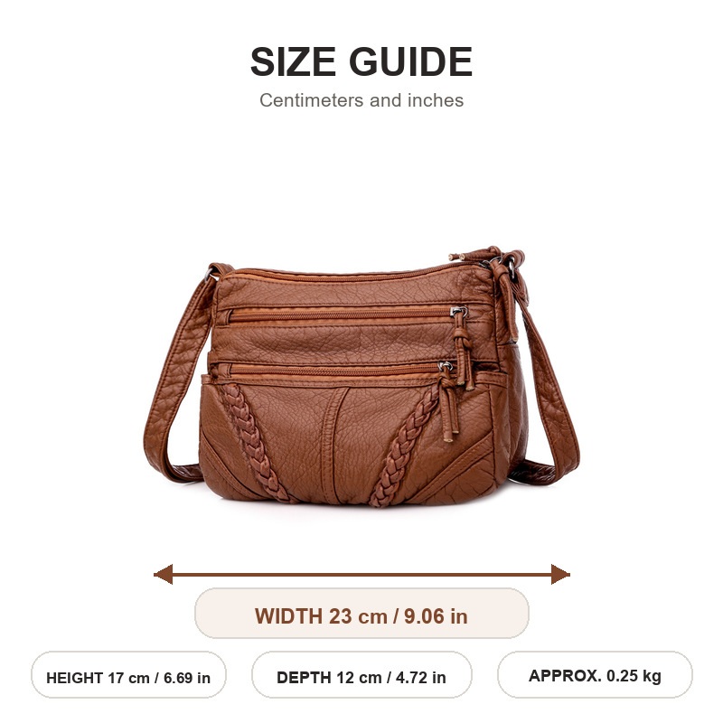 حقيبة كتف نسائية من الجلد الصن - مراجعة Luxury Bags Without Logo وسعره