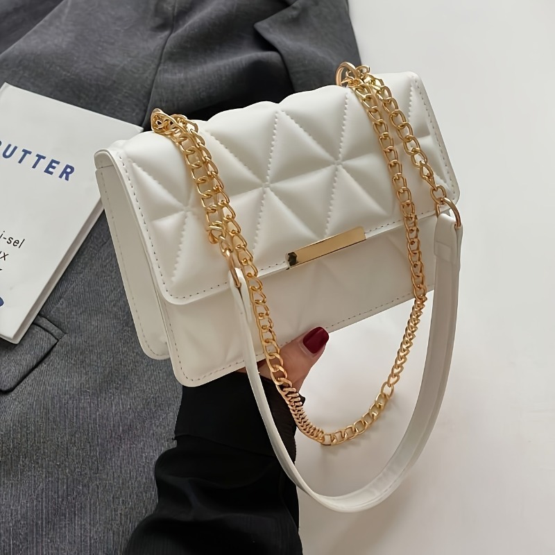 حقيبة كتف نسائية بسلسلة عصرية، - مراجعة Luxury Quilted Bags وسعره