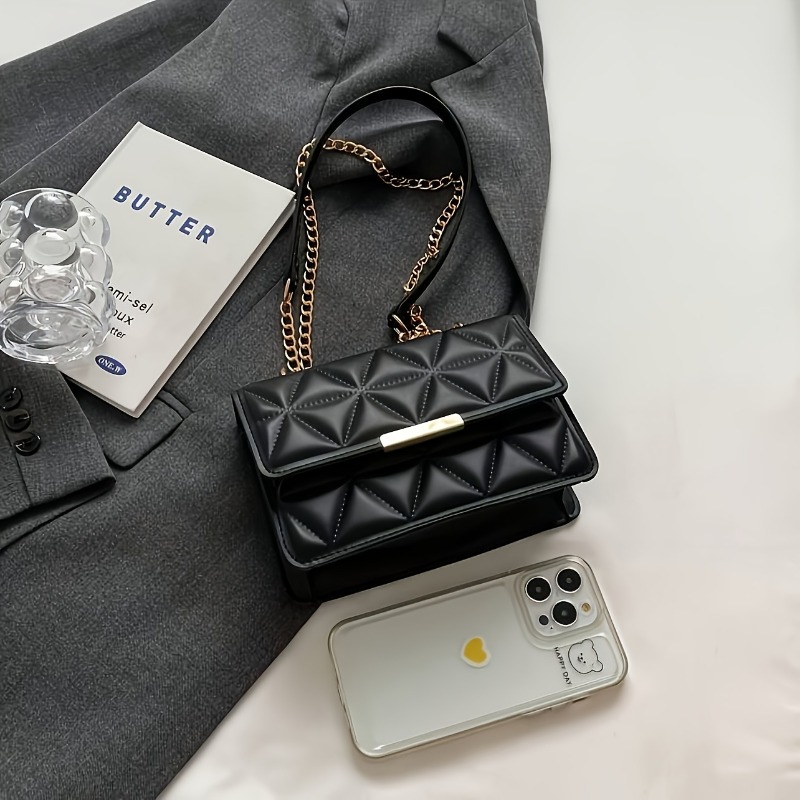 حقيبة كتف نسائية بسلسلة عصرية، - مراجعة Luxury Quilted Bags وسعره