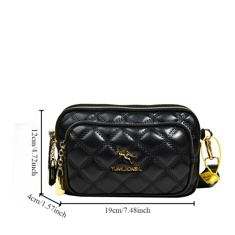 حقيبة كتف بسيطة بنمط Argyle، ح - مراجعة Luxury Bags Without Logo وسعره