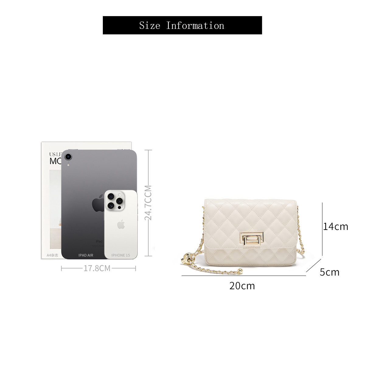 حقيبة كتف نسائية فاخرة من الجل - مراجعة Luxury Quilted Bags وسعره