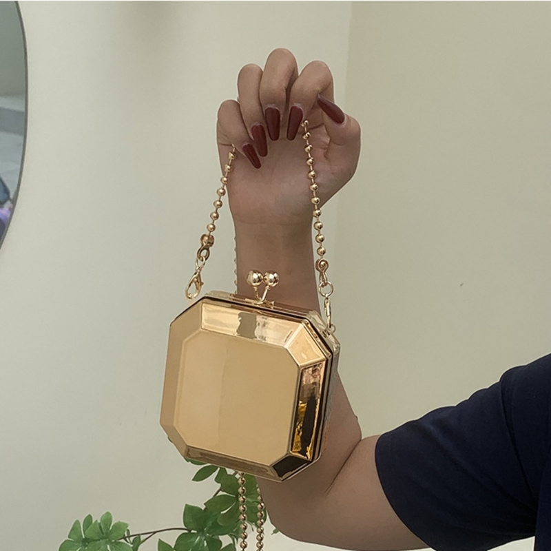 صغيرة فاخرة الذهب مساء حفلة مخ - مراجعة Mini Bag Evening Clutch وسعره