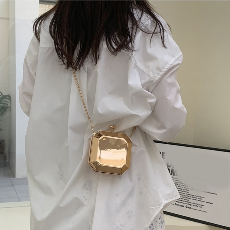 صغيرة فاخرة الذهب مساء حفلة مخ - مراجعة Mini Bag Evening Clutch وسعره