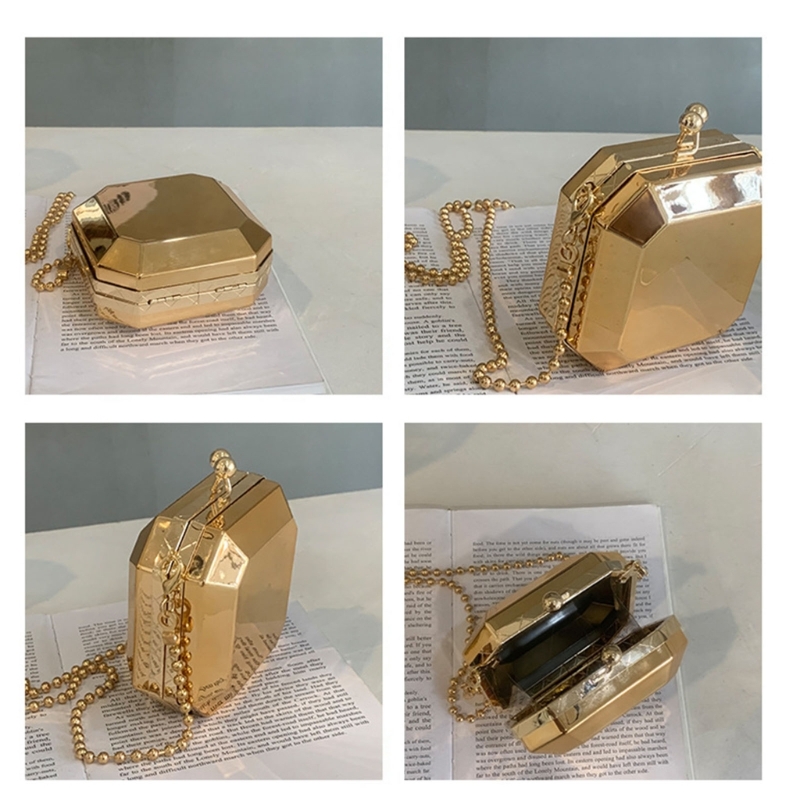 صغيرة فاخرة الذهب مساء حفلة مخ - مراجعة Mini Bag Evening Clutch وسعره