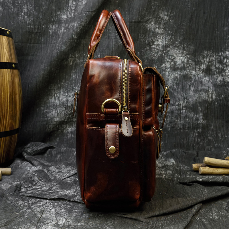 حقيبة رجالي صغيرة من الجلد الط - مراجعة Laptop Bag Leather 15 وسعره