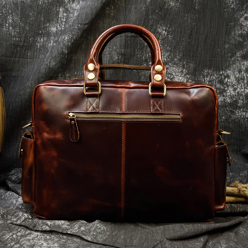 حقيبة رجالي صغيرة من الجلد الط - مراجعة Laptop Bag Leather 15 وسعره