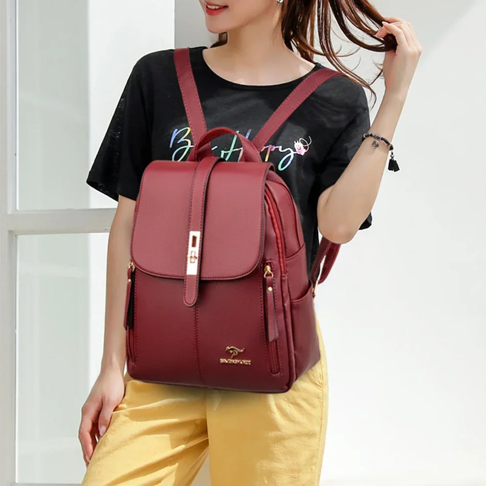 حقيبة ظهر نسائية جلدية ذات سعة - مراجعة Luxury Bags Quality وسعره