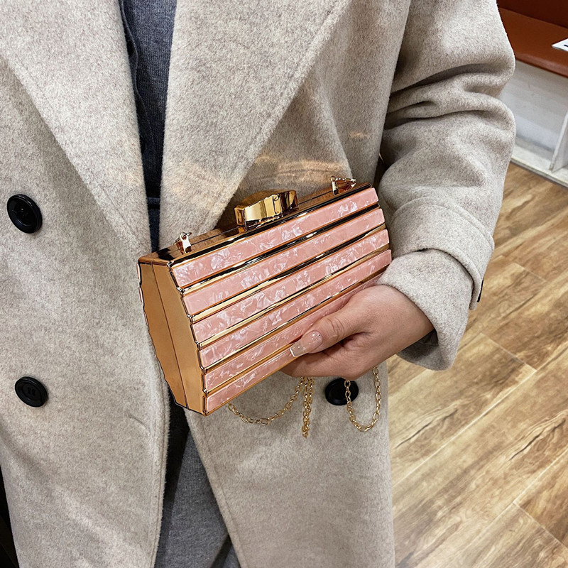 فاخر مصمم الاكريليك حقائب مربع - مراجعة Mini Bag Evening Clutch وسعره