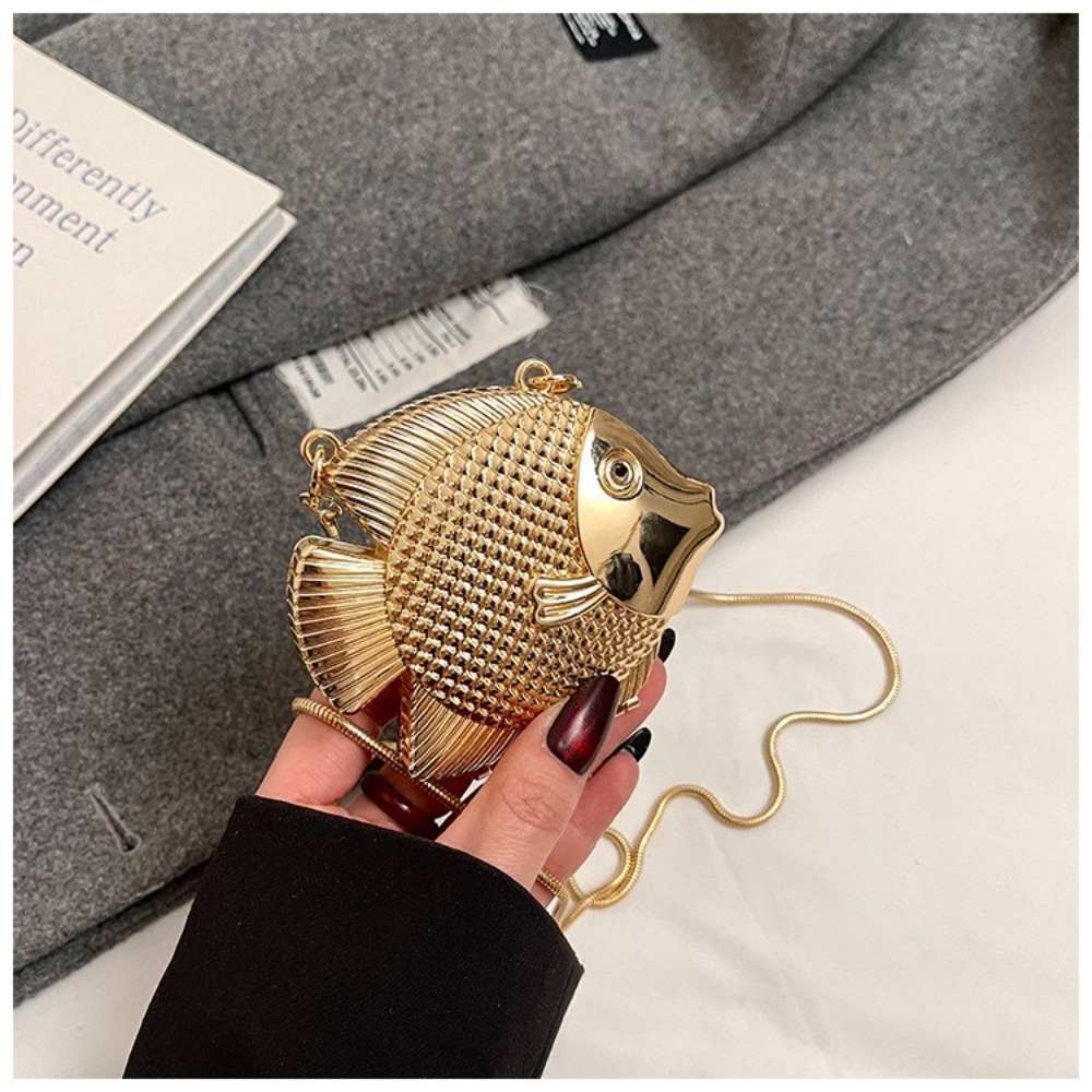 حقيبة كتف صغيرة على شكل سمكة ل - مراجعة Mini Bag Evening Clutch وسعره