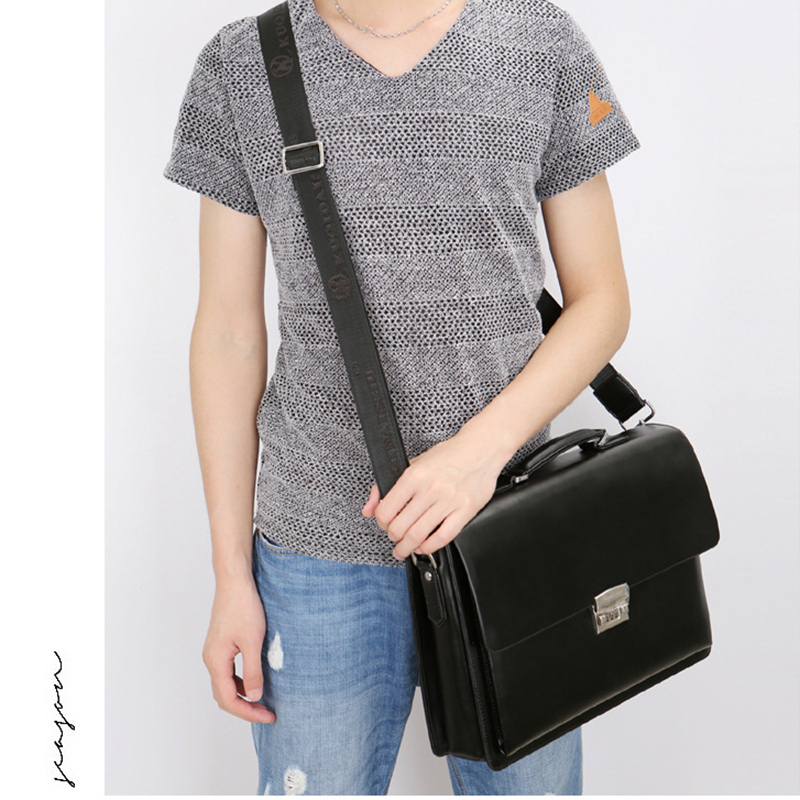 حقيبة أعمال فاخرة للرجال بقفل  - مراجعة Laptop Bag Leather 15 وسعره
